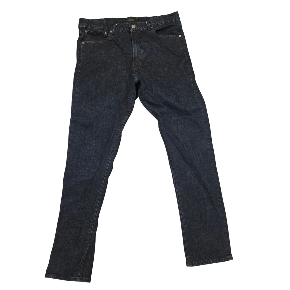 Polo Ralph Lauren Mens Dark Wash Straight Leg Stretch Jeans 38x36 Indigo Blue
